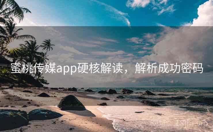 蜜桃传媒app硬核解读,解析成功密码